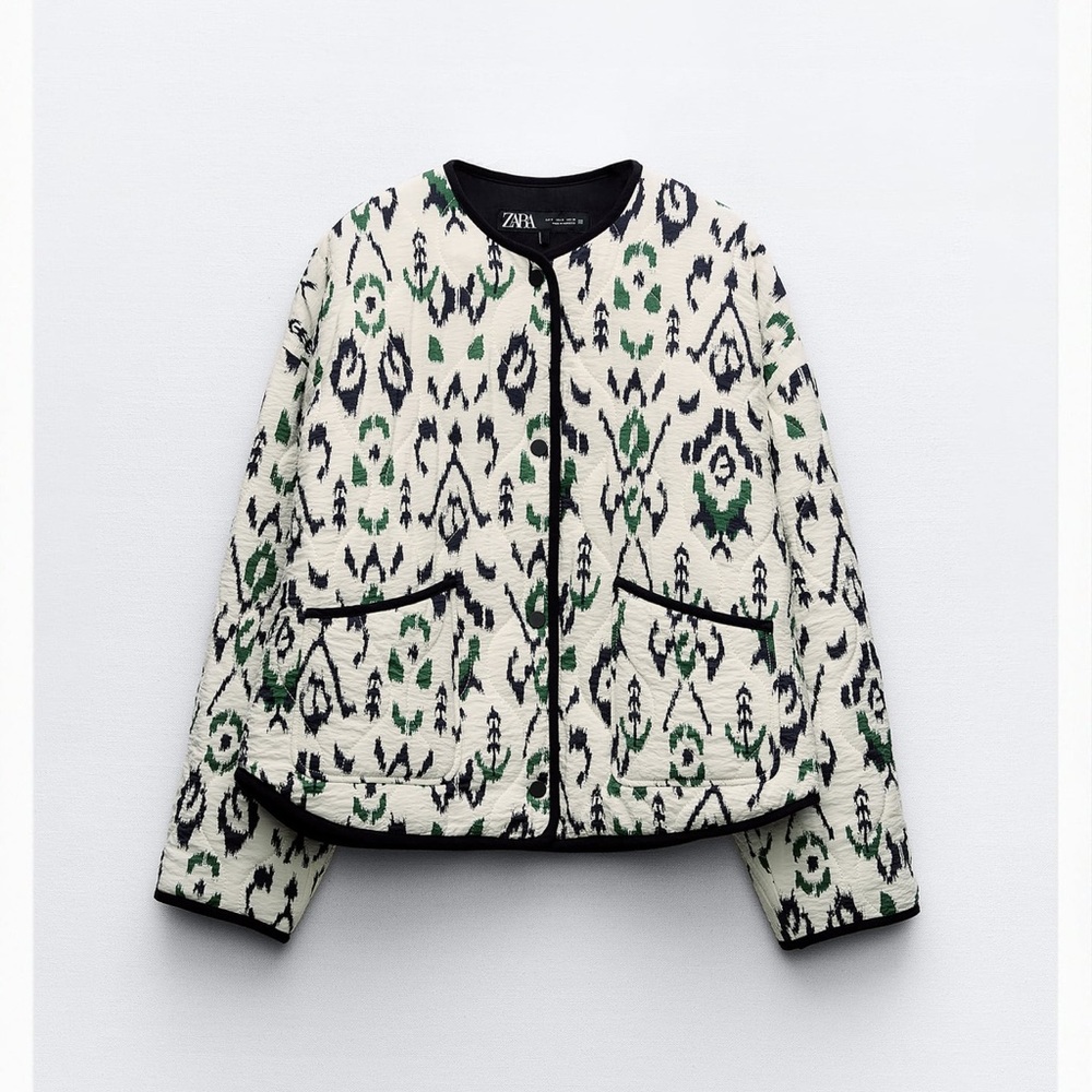 Zara print quilted jacket